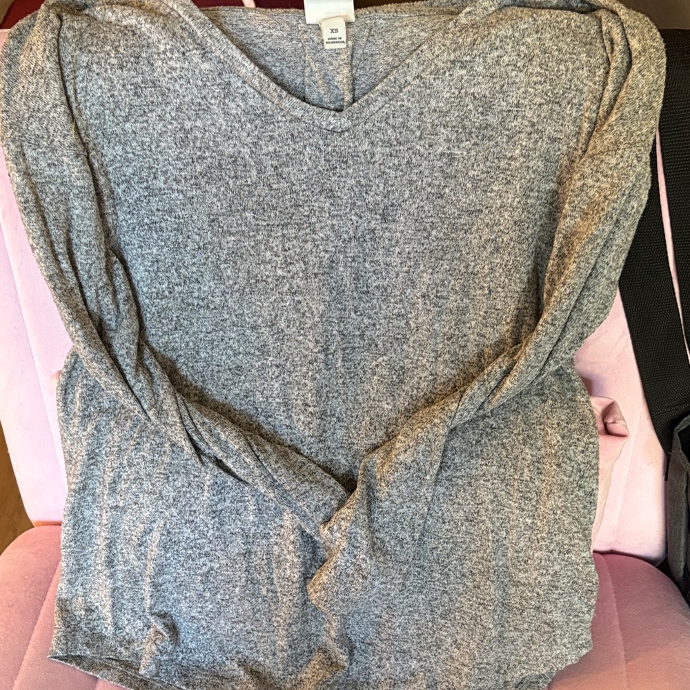 a new day Gray V-Neck Sweater
